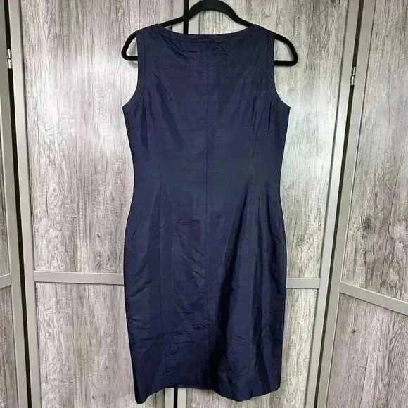 Bogner Dress Sz 38 Sheath Silk Lined Sleeveless Textured Made in Germany - Picture 7 of 7